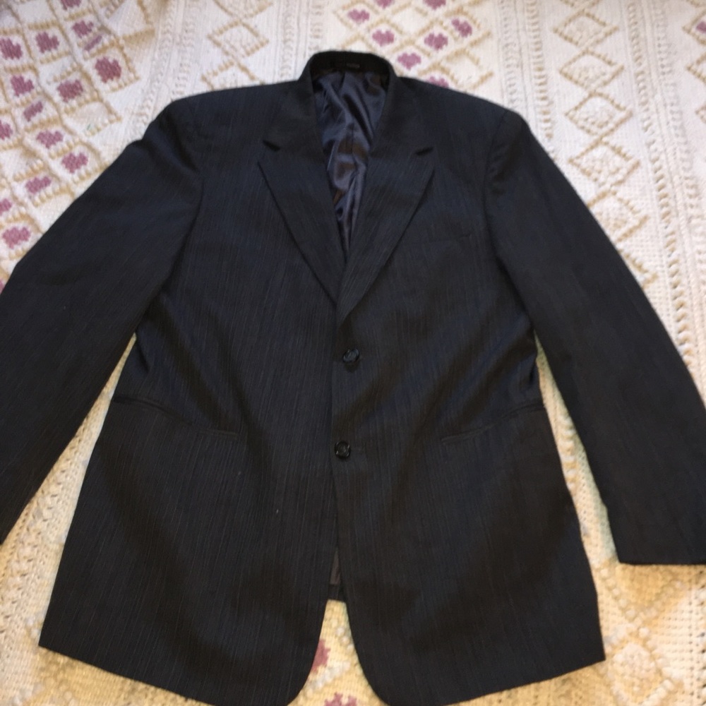 Men’s pinstriped suit jacket